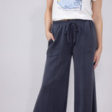 Wide Leg Lounge Pants for Women in Graphite