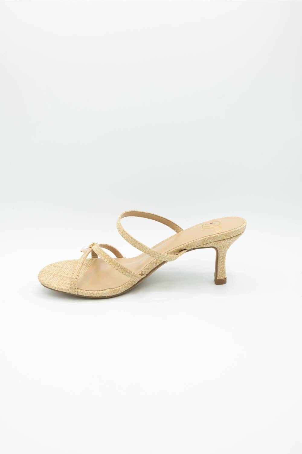 Zico Raffia Kitten Heels for Women in Natural
