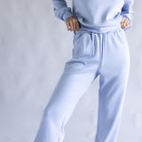 Zip Neck Scuba Set for Women in Blue