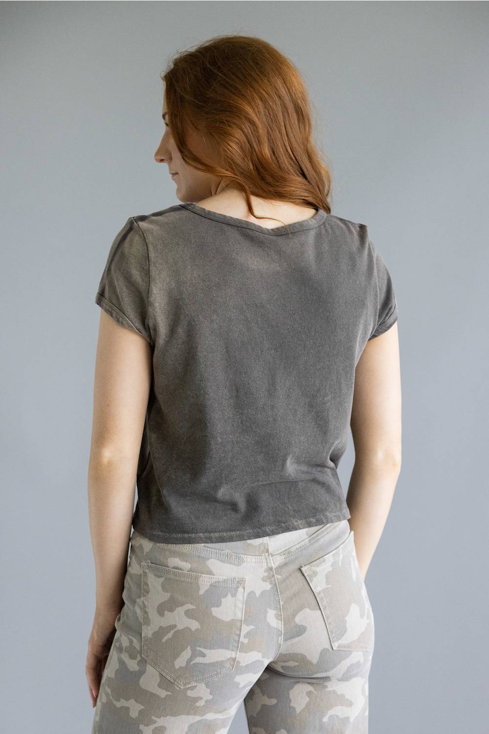 Zutter Mallard Crop Tee for Women in Espresso