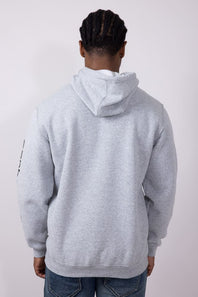 Carhartt Logo Sleeve Graphic Hoodie for Men in Heather Grey