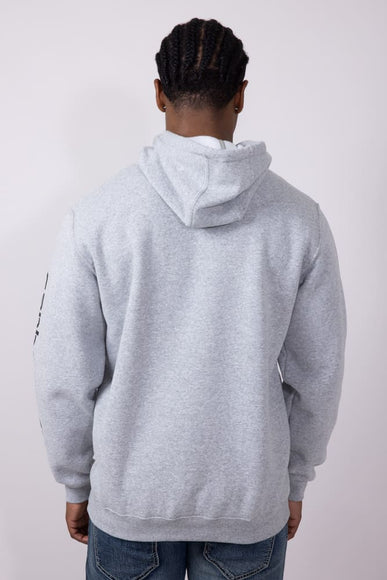 Carhartt Logo Sleeve Graphic Hoodie for Men in Heather Grey