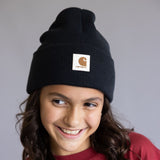 Carhartt Youth Knit Cuff Beanie in Black