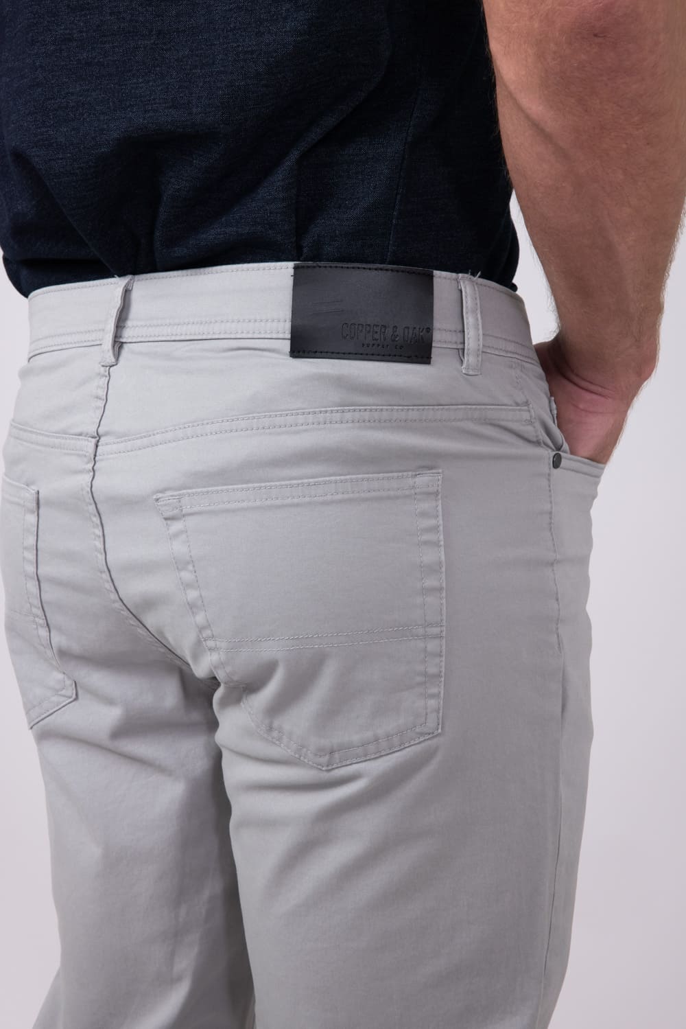 Copper & Oak Leaders Pants for Men in Light Grey