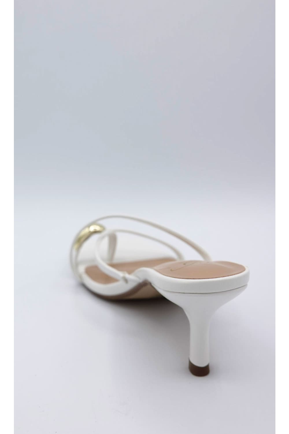 Cane Kitten Heels for Women in White