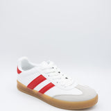 Deer Sneakers for Women in Red/White