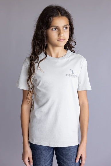 Local Girl Youth Floral T-Shirt in Grey | L5000013-SIL
