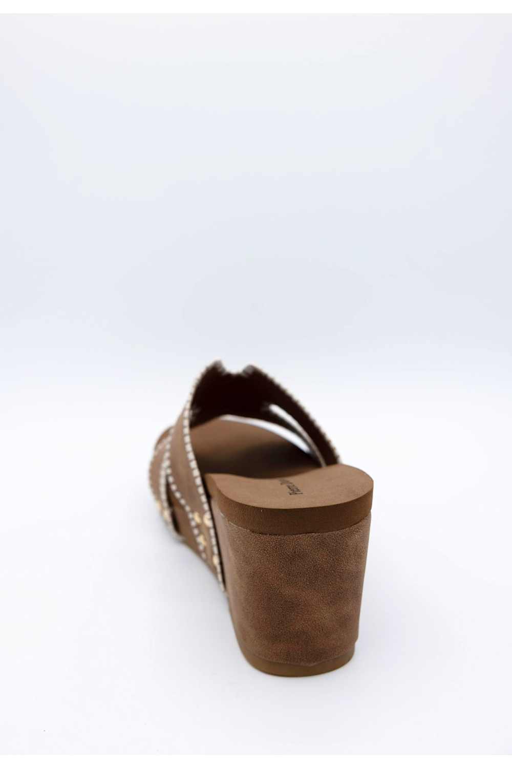 Pierre Dumas Vivian Wedge Sandals for Women in Cognac