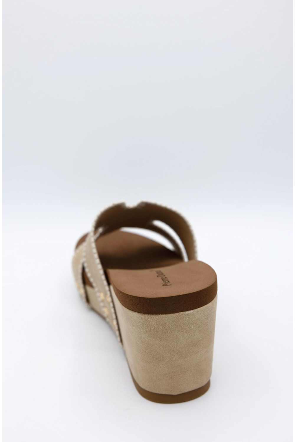 Pierre Dumas Vivian Wedge Sandals for Women in Nude
