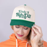 Womens Simply Southern Embroidered Kinda A Big Dill Hat for Women in Cream