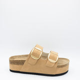 Simply Southern Platform Large Buckle Sandals for Women in Copper
