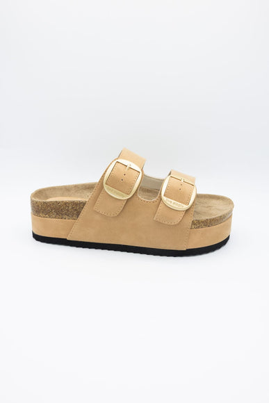 Simply Southern Platform Large Buckle Sandals for Women in Copper
