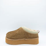 Simply Southern Open Platform Slippers for Women in Light Brown