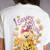 Simply Southern Youth Leaves Are Falling Autumn Is Calling T-Shirt for Girls in Linen