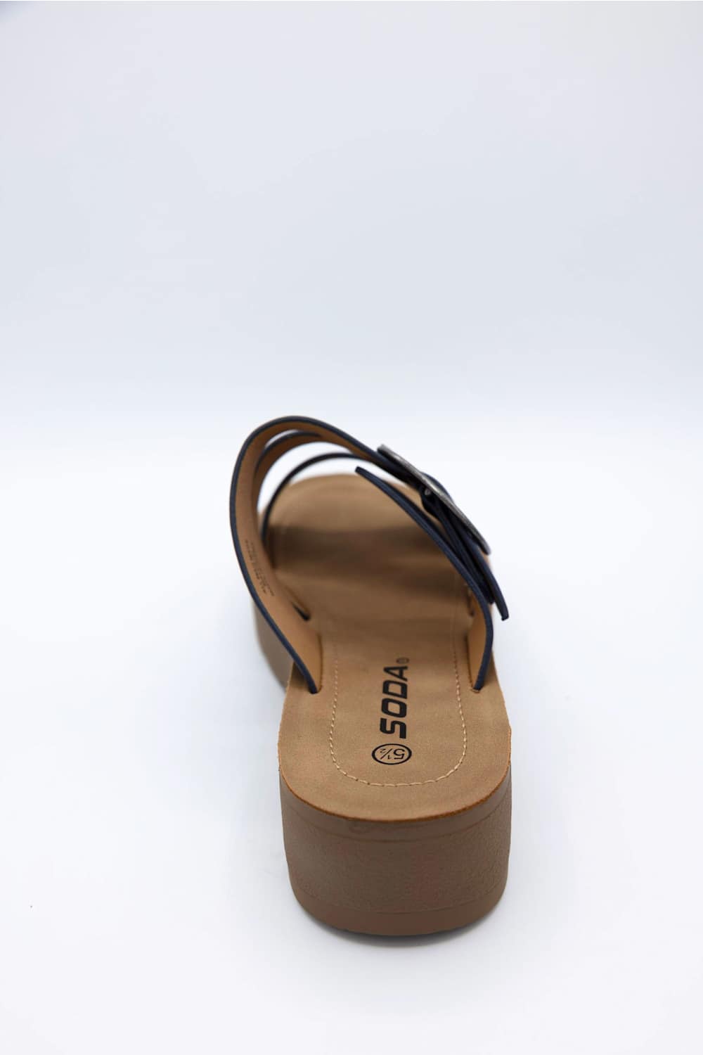 Soda Hanson Platform Sandals for Women in Navy