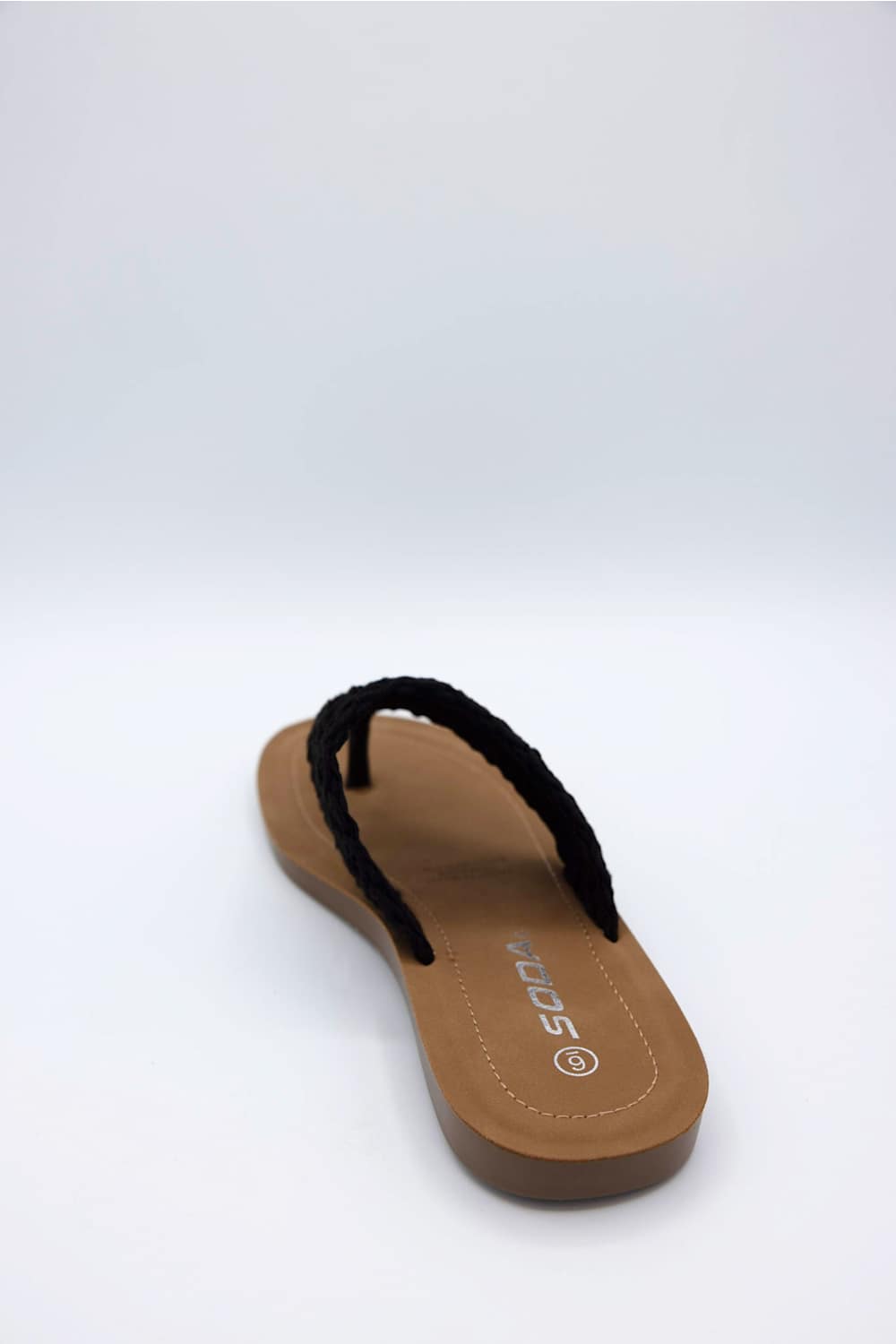  Soda Crotchet Flip Flops for Women in Black 