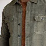 Union Corduroy Shacket for Men in Hunter Green