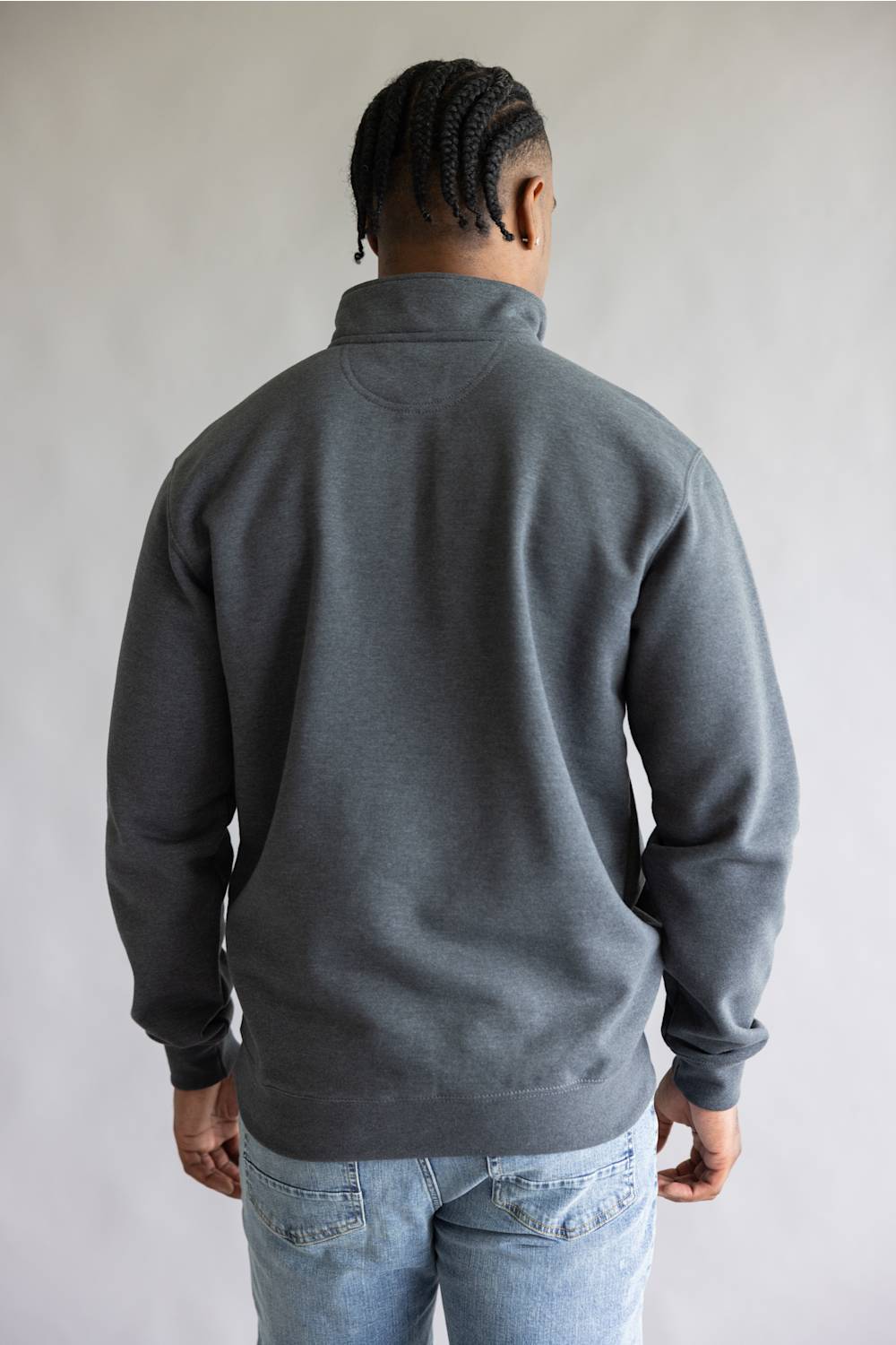 Carhartt Midweight Quarter Zip Sweatshirt for Men in Charcoal