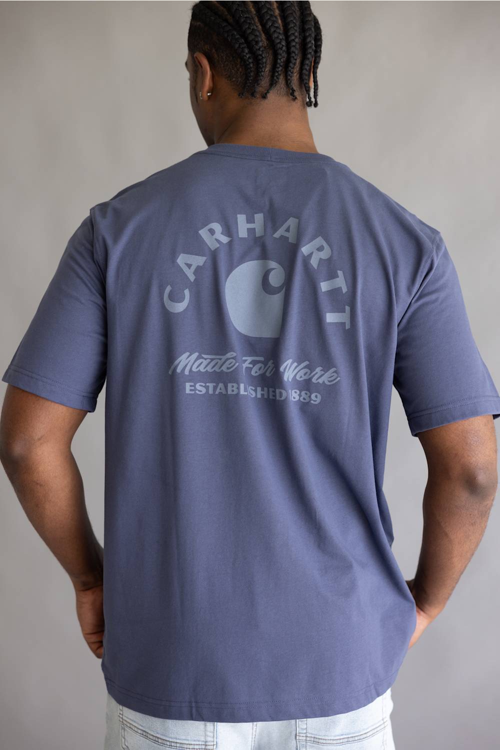 Carhartt Irvine Relaxed Work T-Shirt for Men in Storm Blue
