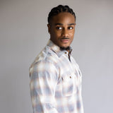 1897 Legends Corduroy Plaid Shirt for Men in Ecru/Gold