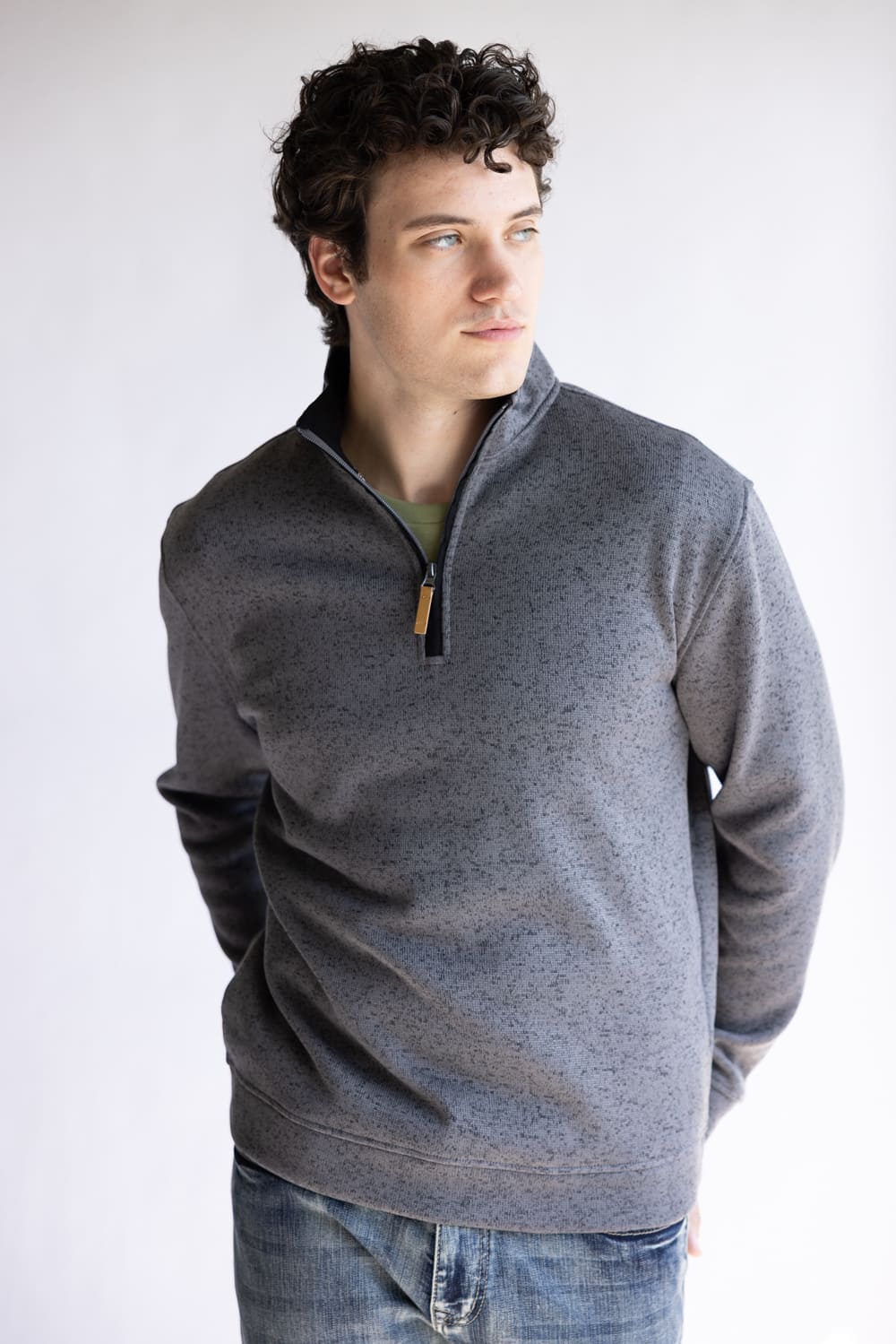 1897 Legends ¼ Zip Pullover for Men in Dark Grey