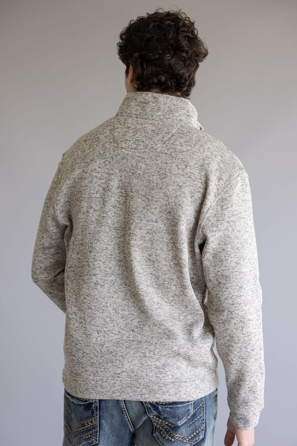 1897 Legends ¼ Zip Pullover for Men in Light Grey