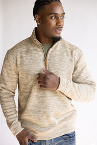 1897 Legends ¼ Zip Pullover for Men in Oatmeal