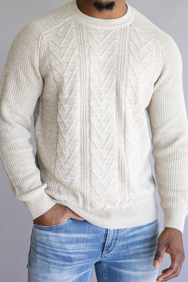 1897 Original Cable Crew Sweater for Men in Oatmeal Heather