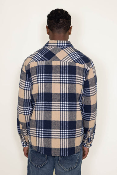1897 Original Flannel Shacket for Men in Blue/Tan