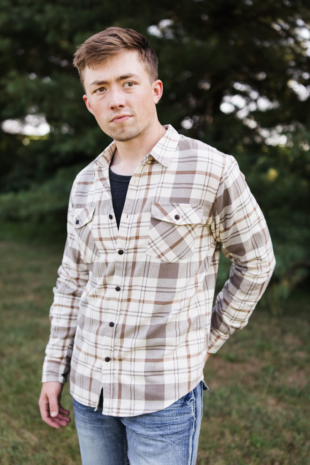 1897 Original Plaid Flannel Shirt for Men in Mocha