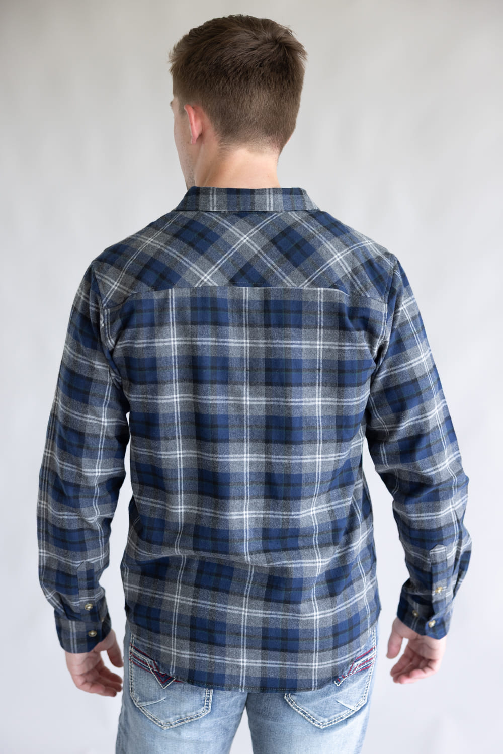 1897 Original Plaid Flannel Shirt for Men in Navy at Glik's , M 1897 Original Plaid Flannel Shirt for Men in Navy at Glik's , M
