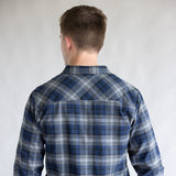 1897 Original Plaid Flannel Shirt for Men in Navy