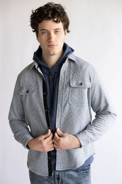 1897 Original Quilted Shirt Jacket for Men in Grey