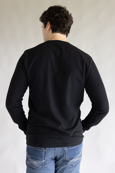 1897 Original Solid Crew Thermal Long Sleeve Shirt for Men in Black