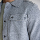 1897 Original Solid Knit Shacket for Men in Charcoal