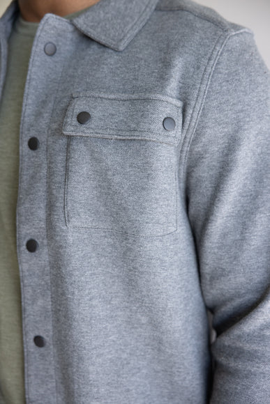 1897 Original Solid Knit Shacket for Men in Charcoal
