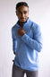 1897 Legends Striped Quarter Zip Pullover for Men in Blue