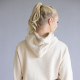 1897 Active Wisconsin Embroidered Hoodie for Women in Cream