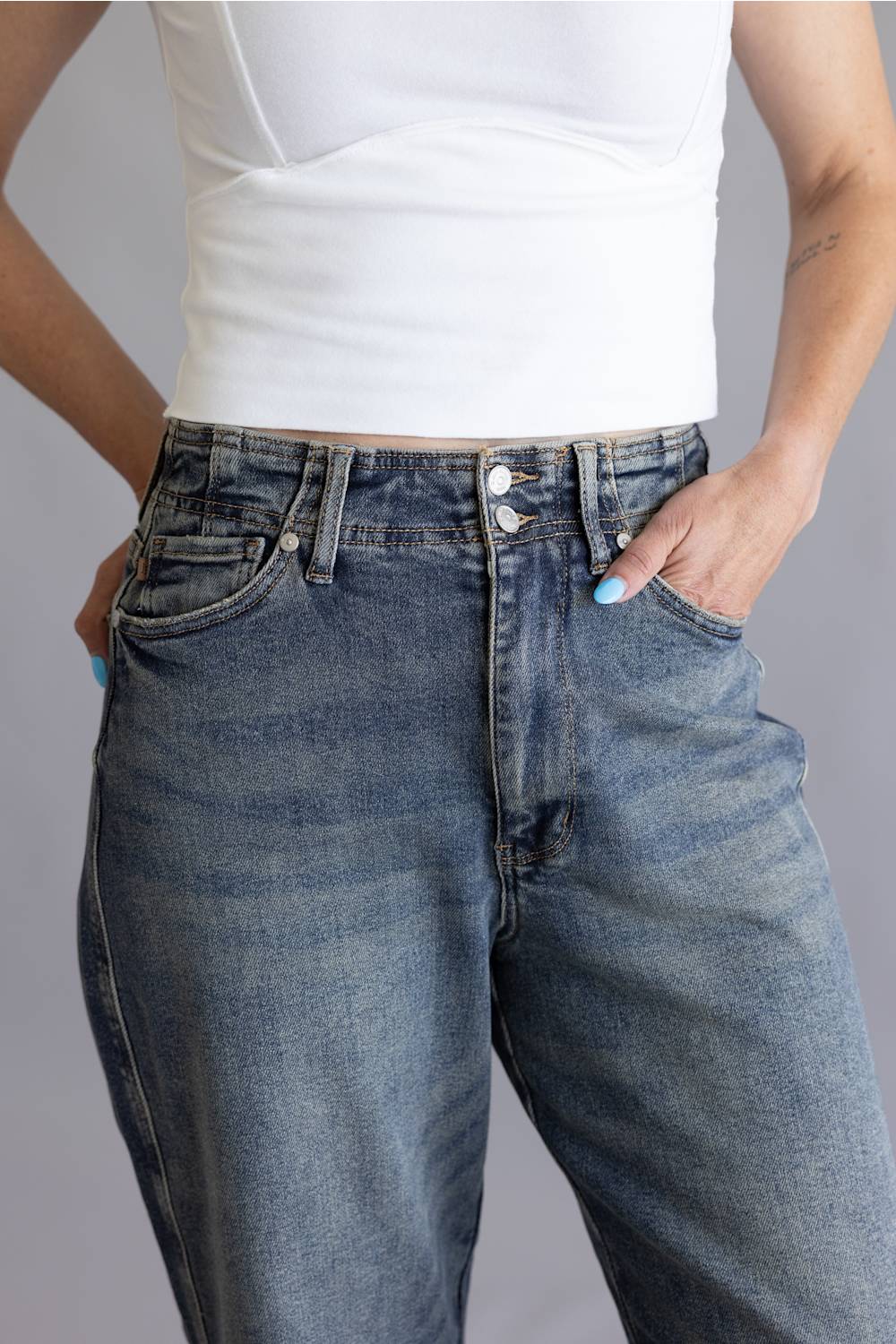 Judy Blue High Rise Barrel Jeans for Women