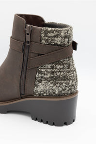 Soda Aeson Wedge Booties for Women in Brown | AESON-BROWN