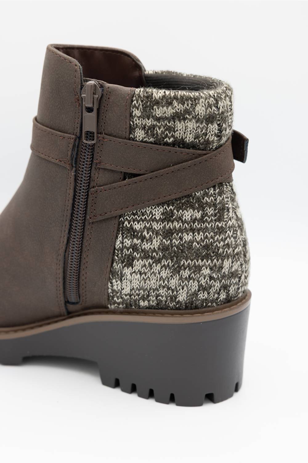 Soda Aeson Wedge Booties for Women in Brown | AESON-BROWN