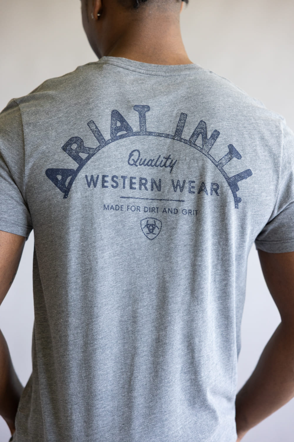 Ariat Iron Ranch T-Shirt for Men in Graphite Heather 