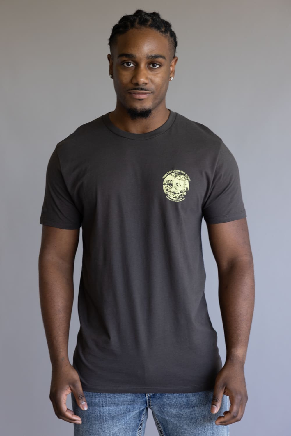 Ariat Take The Long Way Home T-Shirt for Men in Vintage Black