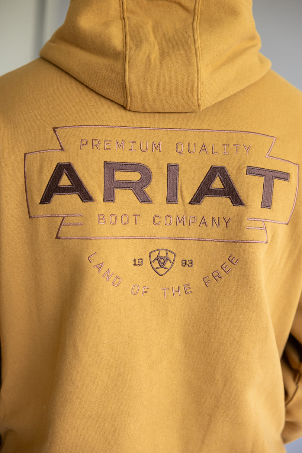 Ariat Embroidered Southwest Buckle Hoodie for Men in Brown