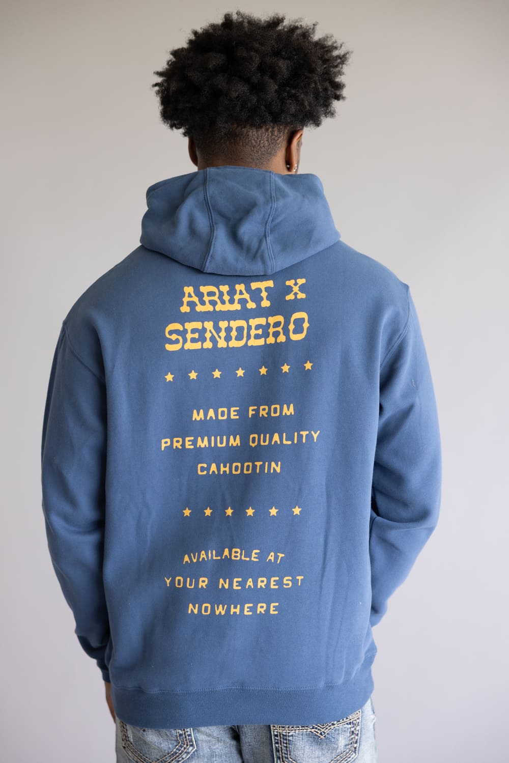Ariat x Sendero Back In The Saddle Hoodie for Men in Dark Denim