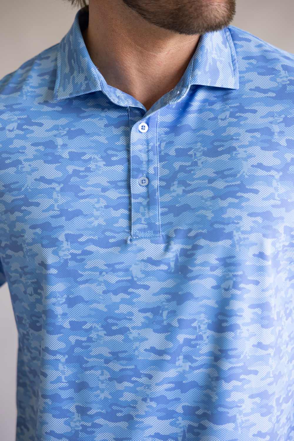 1897 Legends Camo Polo for Men in Blue | FGM209-BLUE – Glik's