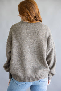 Bailey Rose Flying Duck Knit Sweater for Women in Mocha