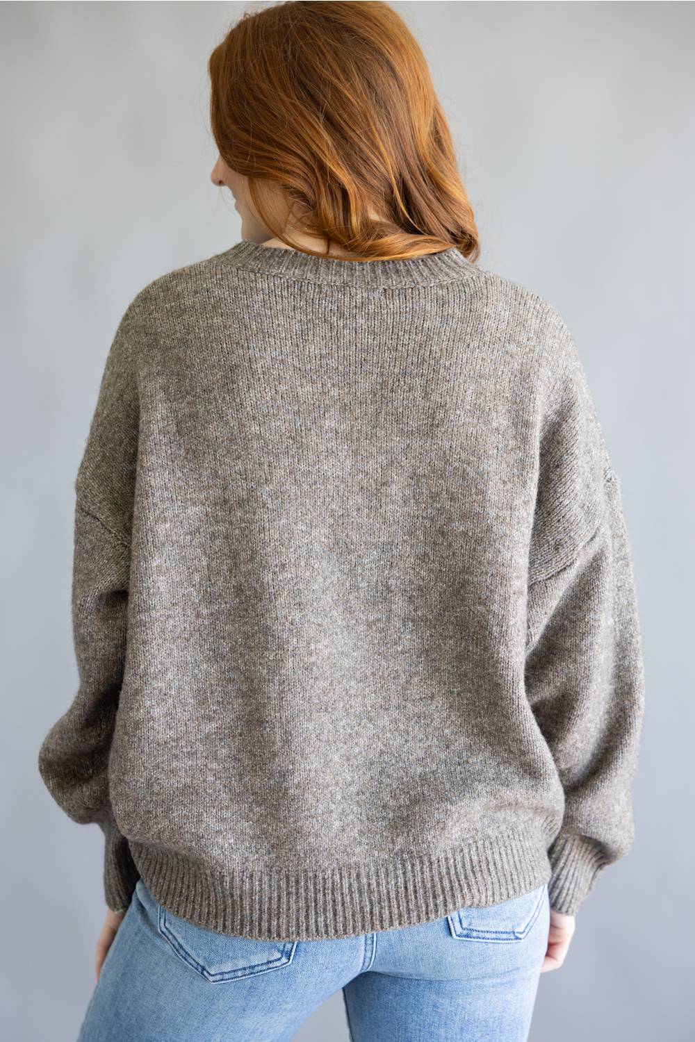 Bailey Rose Flying Duck Knit Sweater for Women in Mocha