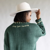 Bailey Rose Horse Stitch Sweater for Women in Green