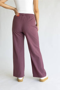 Be Cool Cotton Terry Straight Leg Pants for Women in Raisin